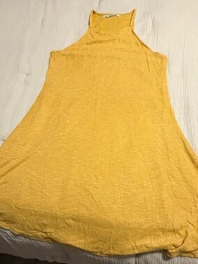 Sleeveless Yellow Swing Dress